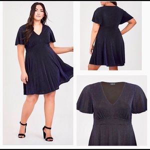 Torrid Blue Shimmer Midi Dress